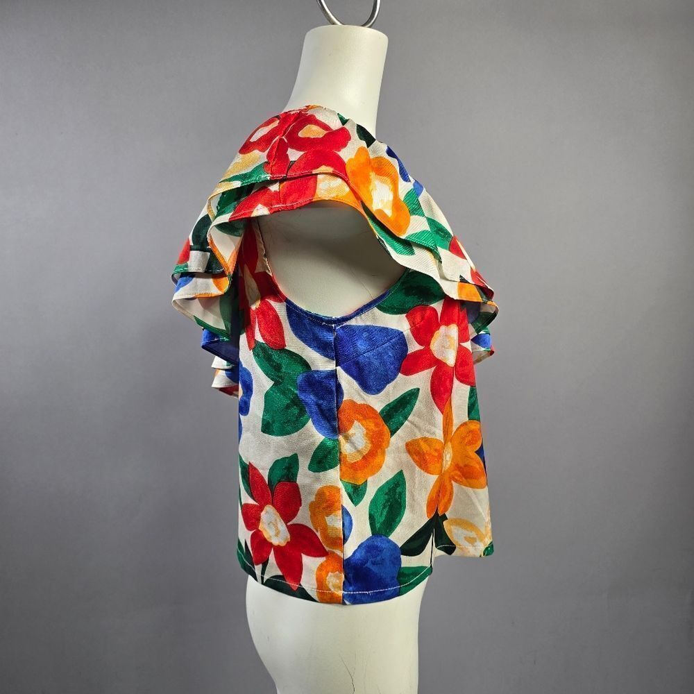 Chapter Multicolor Floral Ruffle Blouse R15 - Picture 2 of 4
